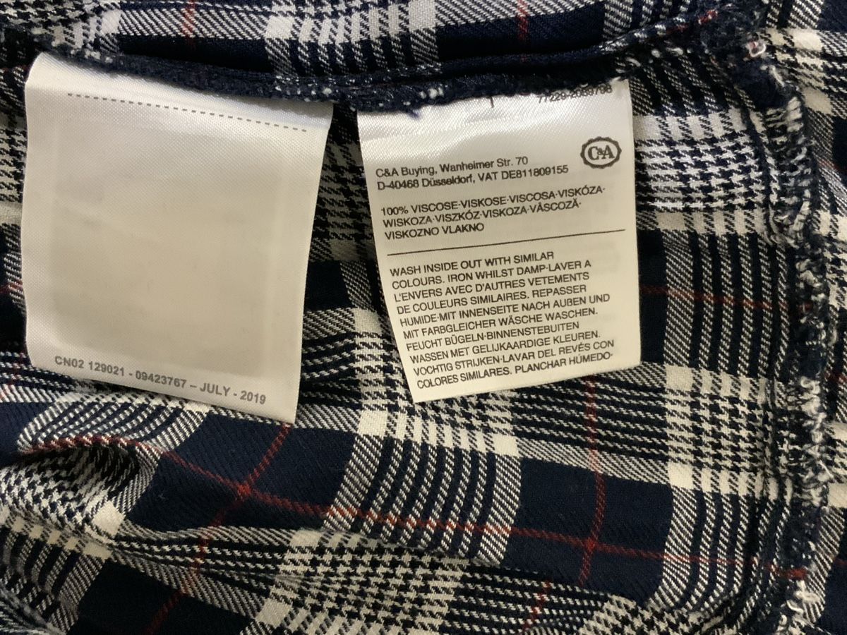 C&A Vestiti: Kleid mit Karomuster Grösse 42 C&A Neu – Nuovo e nell'imballaggio originale da Wallisellen venduto da AS.TZ. 8