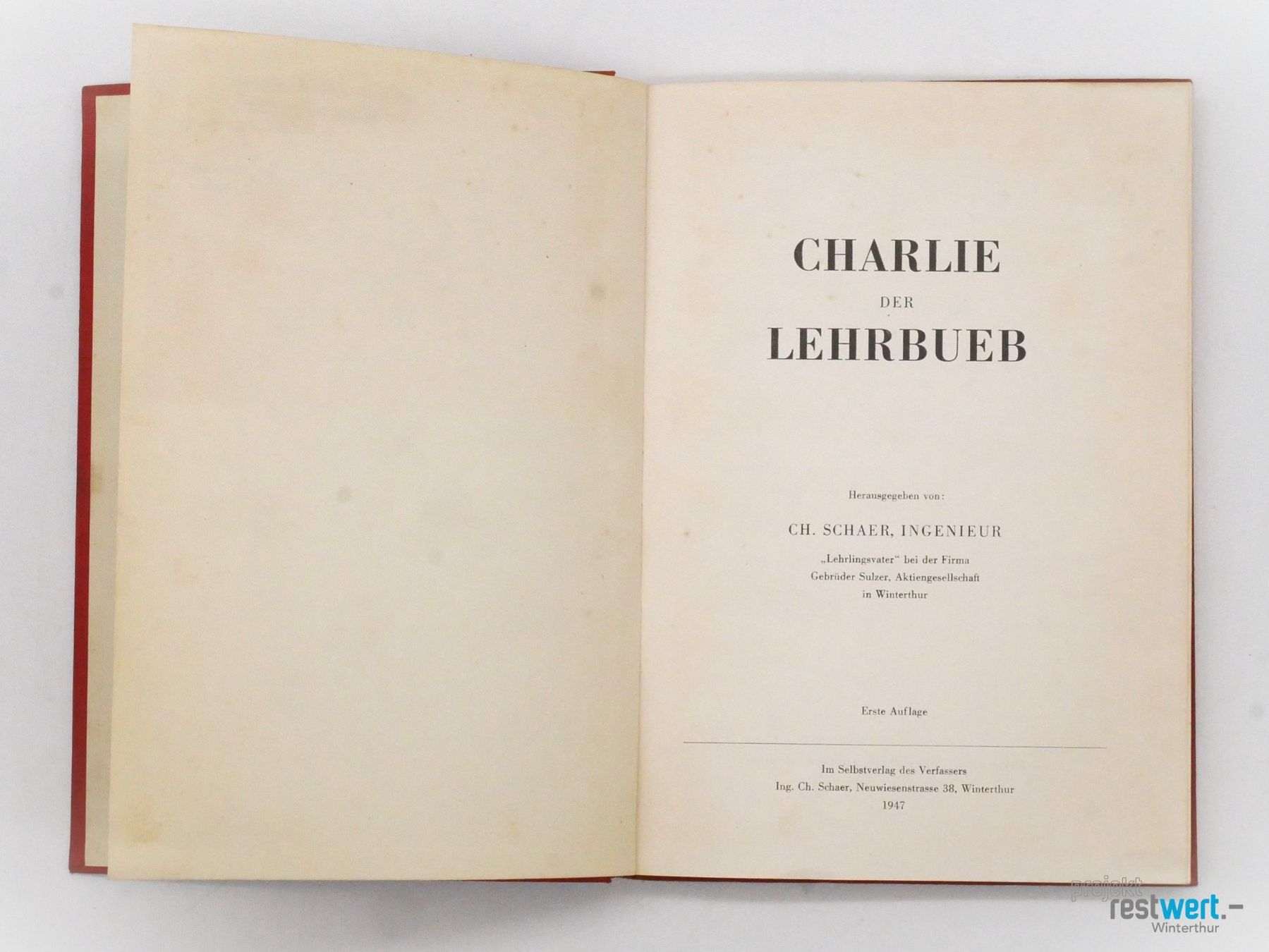 Libri: CHARLES SCHAER - Charlie der Lehrbueb – Usato da Winterthur venduto da Restwert_Winterthur 1