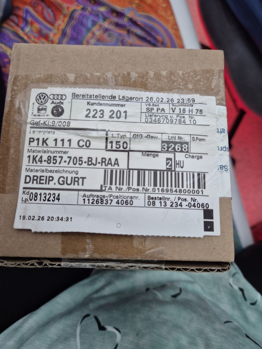 Volkswagen Tutti pezzi di ricambio auto: Sicherheitsgurt VW Golf 6 – Nuovo e nell'imballaggio originale da Wetzikon ZH venduto da hoernli5 4