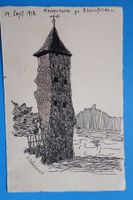 RHEINFELDEN - UNIKAT - ZEICHNUNG J. ODERMATT - MESSERTURM