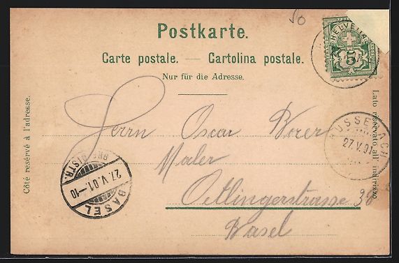 Cartes postales: Litho Büsserach, Handlung von A. Borer, – D'occasion à Berlin par bartko-reher 1