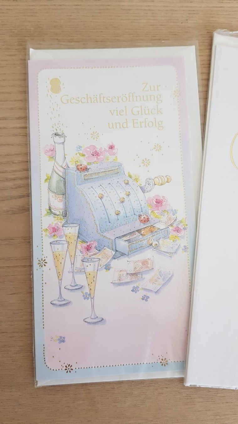Cartoline: Karten Geschäftseröffnung Geschäftserfolg Sporterfolg GRATIS – Nuovo e nell'imballaggio originale da Spiegel b. Bern venduto da sus_xj97 2