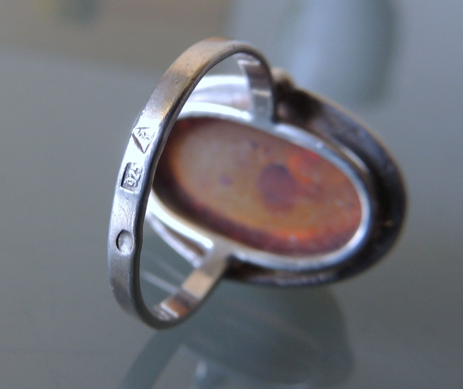 Ringe: Silber 925 Bernstein Fingerring Gr. 55 – Gebraucht aus Waldenburg von schaller707 5