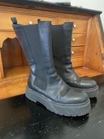 Leder Stiefel, schwarz, Grösse 40, gefüttert neuwertig