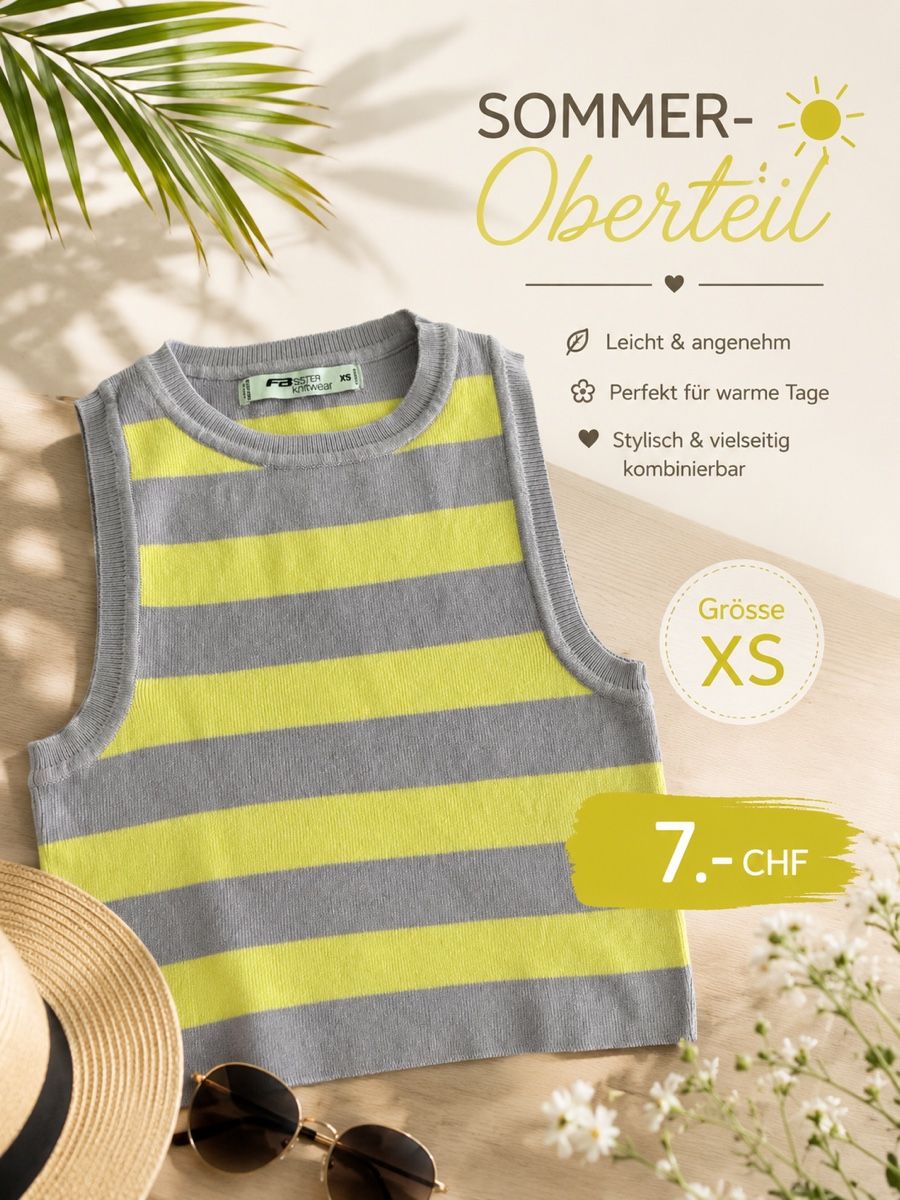 Tops: Sommer Oberteil gestreift  Grösse XS  – Gebraucht aus Muotathal von mianyc