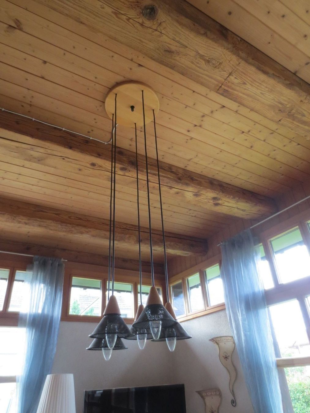 Lampade: Hängelampe mit 5 kleinen Lämpchen – Usato da Männedorf venduto da Livingston 4