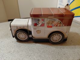 Weihnachts-Blechdose als Auto mit Samichlaus, mit Musik