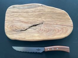 Set mit Messer (PanoramaKnife) und Holzbrett (Holzart)