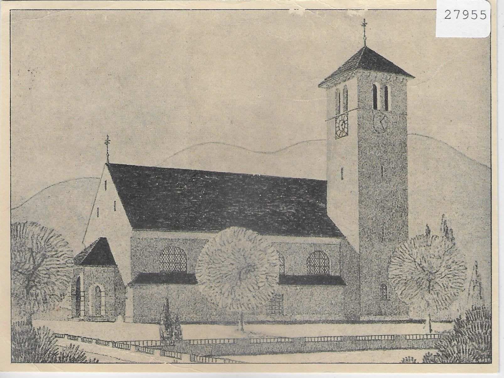 Cartoline postali: Gettnau - St. Theresienkirche – Usato da Ettingen venduto da Kartenplanet