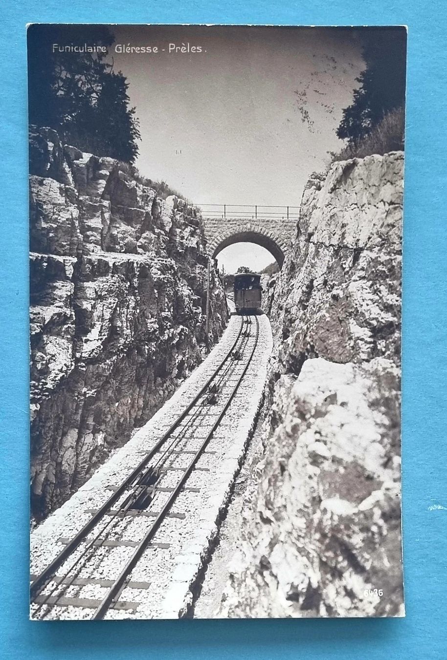 Ansichtskarten: Gleress - Preles - Funiculaire - Standseilbahn - 1927 – Gebraucht aus Rothrist von RROENK