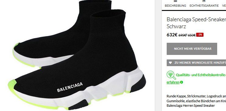 Balenciaga Herrenschuhe: Balenciaga SpeedTrainer Sneakers .39 – Gebraucht aus Collonges von Auganien 2