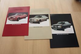 Bentley Prospekte Set - Continental, Mulsanne, Turbo 1985