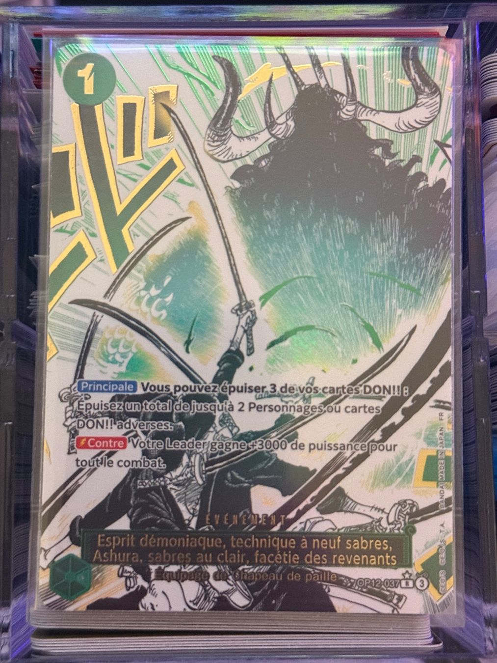 Zoro event OP12-037 R ALTERNATE - One Piece Card Game TCG FR (Neuf ...