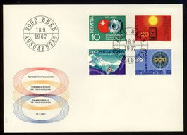 1967, FDC, Werbe- und Gedenkmarken II (Nr. 449–452)