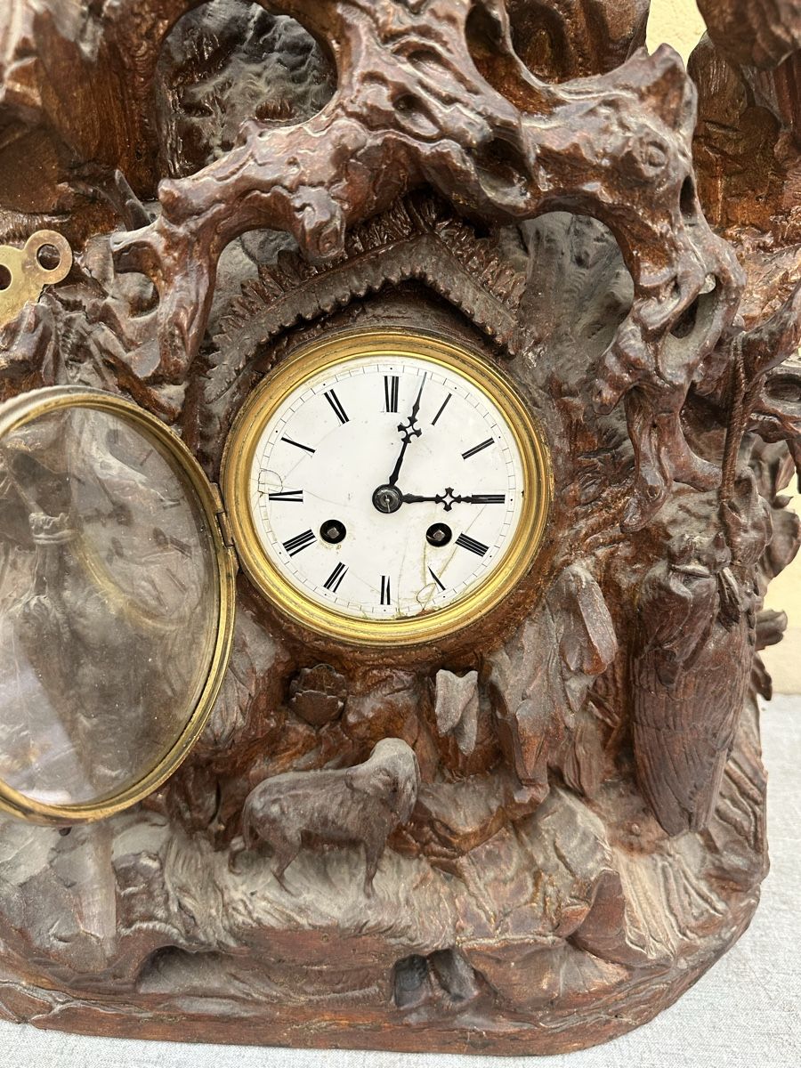 Camini: antike Schwarzwälder Kamin Uhr – Usato da Oberentfelden venduto da vilibrand 1