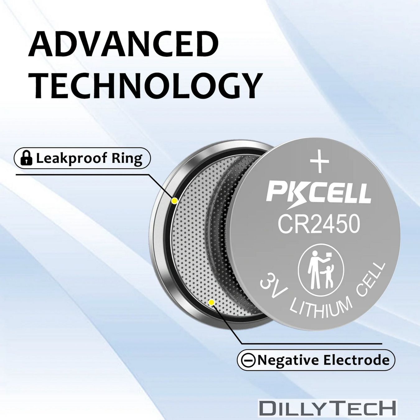 Caricatori & Batterie: PKCELL CR2450 Knopfzellenbatterie - 5 Stk. – Nuovo e nell'imballaggio originale da Meilen venduto da DillyTecH 4