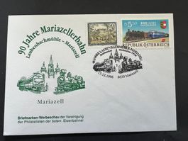 Mariazeller-Bahn 90 Jahre Brief gest. (E1520)