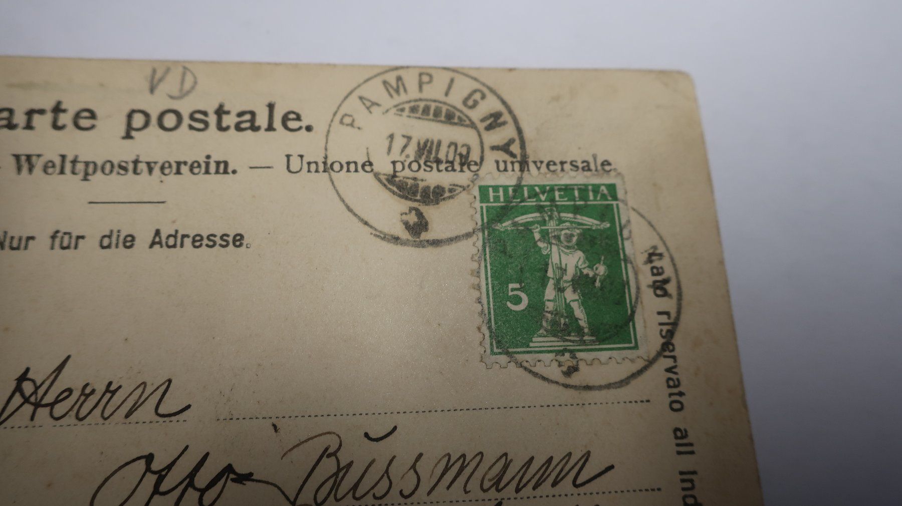 Cartoline postali: Pampigny. Place des Marronniers.  1909 – Difettoso da Cormoret venduto da Pascalll2001 6