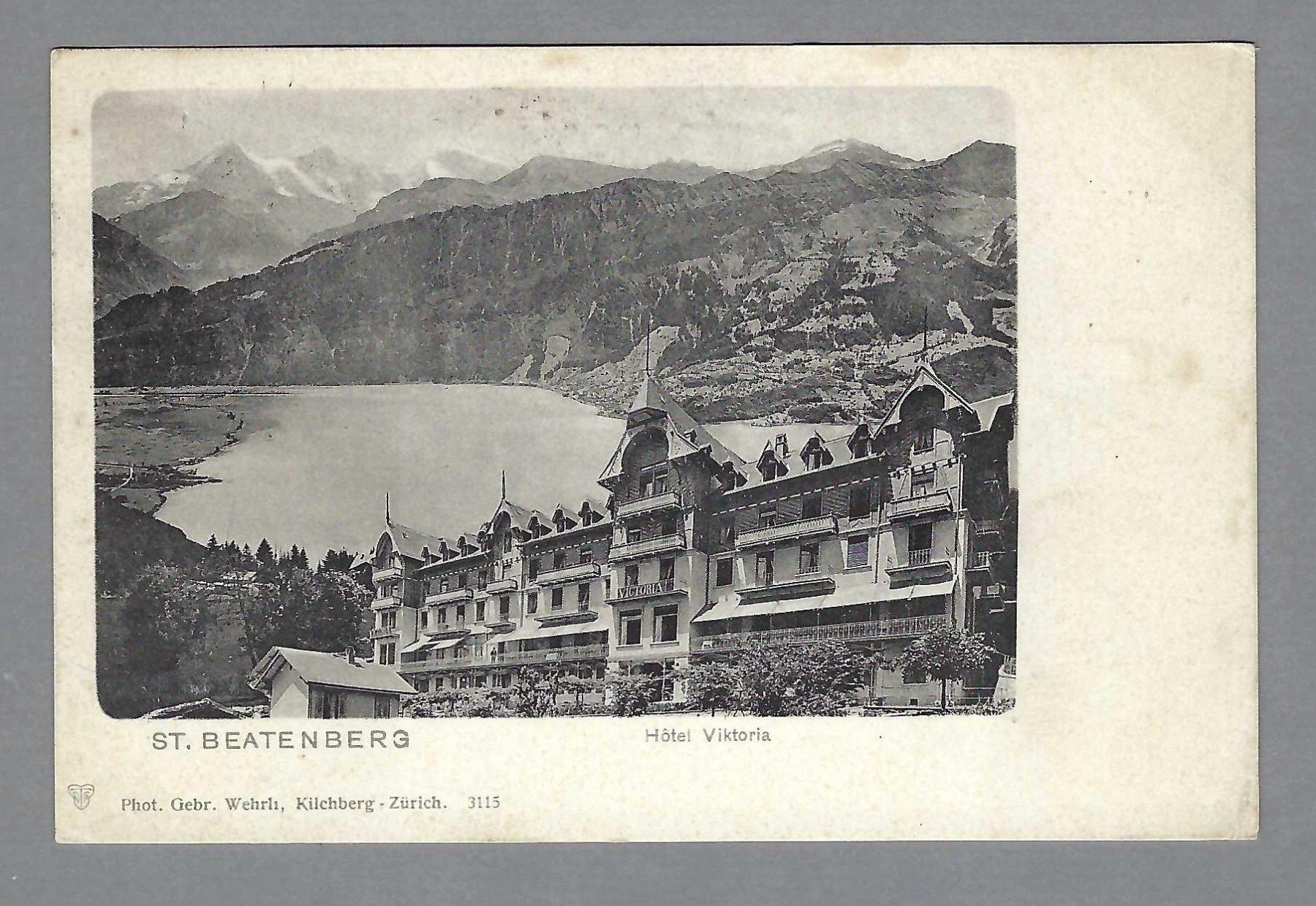 Ansichtskarten: 1903, ST. BEATENBERG, HOTEL VICTORIA – Gebraucht aus Pura von ulisse1957