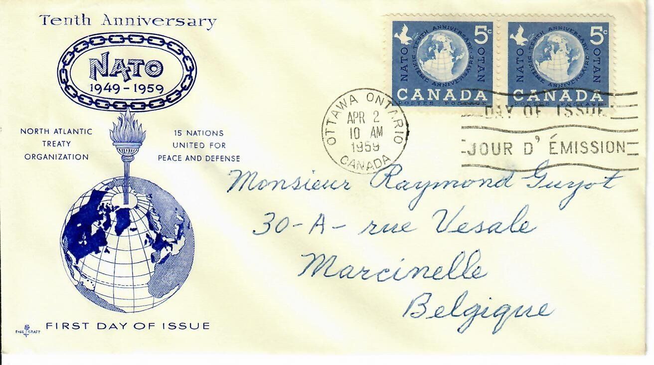 Tutti i francobolli: Brief, Kanada 1959 – Usato da Hochdorf venduto da Ziegel-16