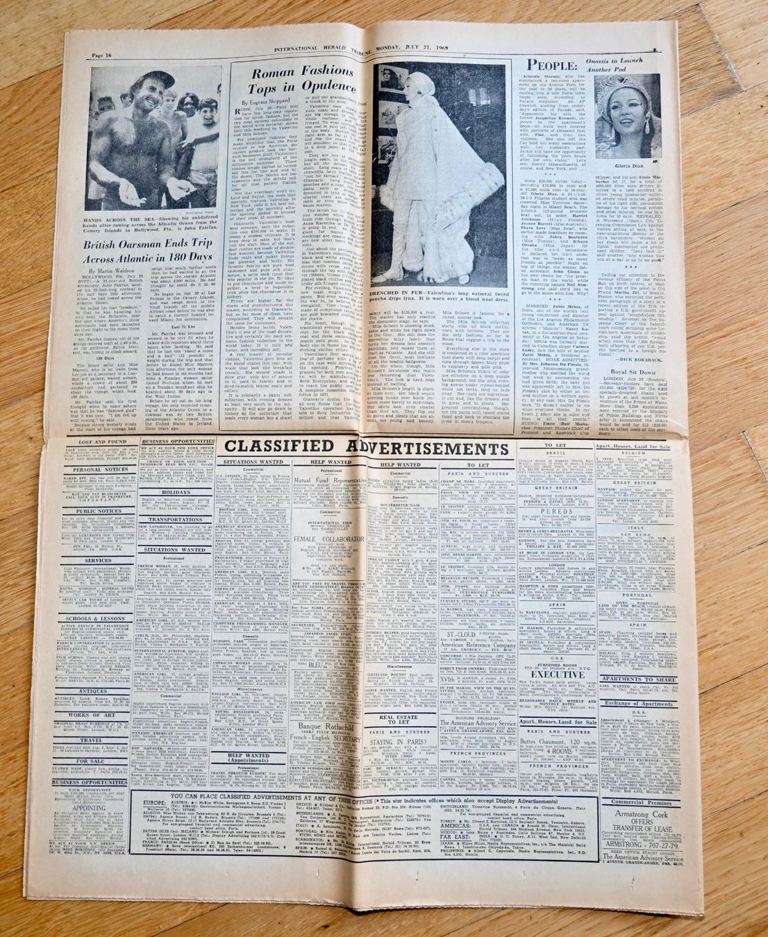 Riviste & Magazine: Int. Herald Tribune 1969 MAN ON MOON – Usato da Pfaffhausen venduto da mono_rec 5