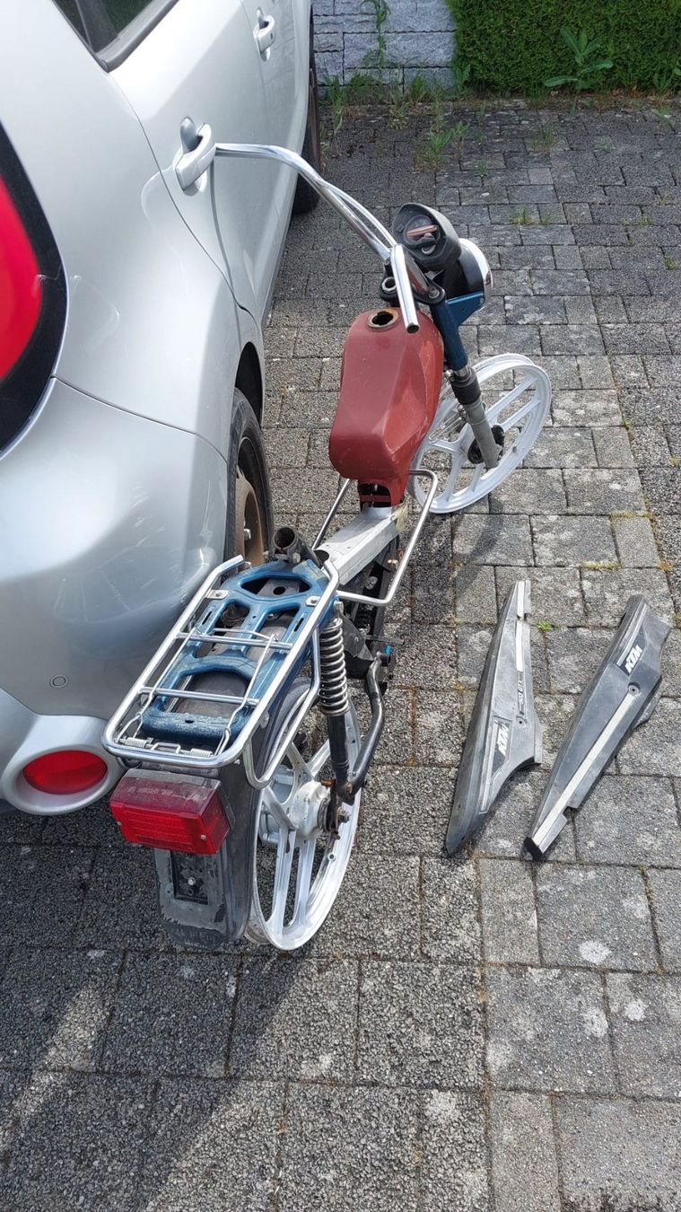 KTM Ciclomotori: Töfflirahmen /Mofarahmen KTM 503 GTX – Difettoso da Henggart venduto da Jan073 2
