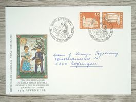 TR93 Enveloppe Suisse Journée du Timbre 1974