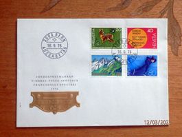 FDC 1976, Zst.579 - 581, Satz, Sondermarken, Bern 16.9.1976
