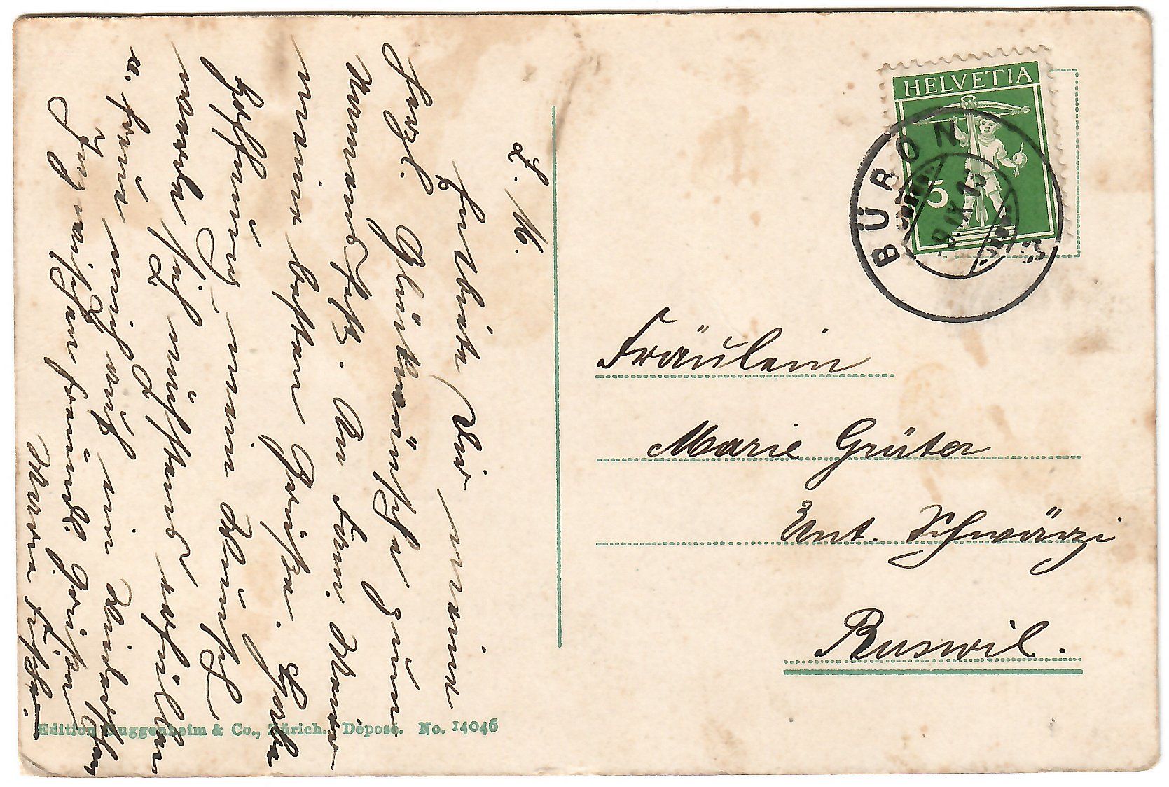 Cartoline postali: Ansichtskarte  Büron – Usato da Kerns venduto da etma3 1