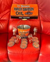 Harley-Davidson Fanartikel Konvolut Gläser Eimer ***