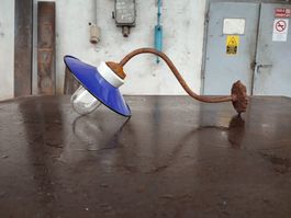 AnNo7a Hof Lampe/Aussen Lampe/Bauern Lampe/Emaille Lampe
