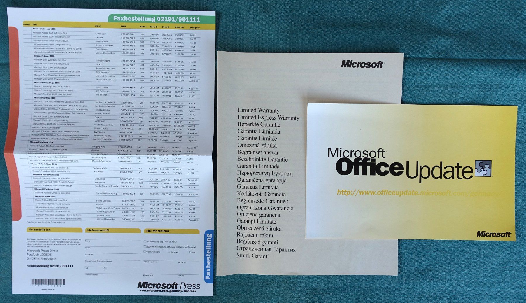 Microsoft Software: Microsoft Office 2000 Update in Originalverpackung – Usato da Lohn-Ammannsegg venduto da Vizechef 6
