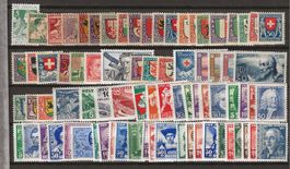 PJ199 - Lot Pro Juventute 1913 - 1963 *