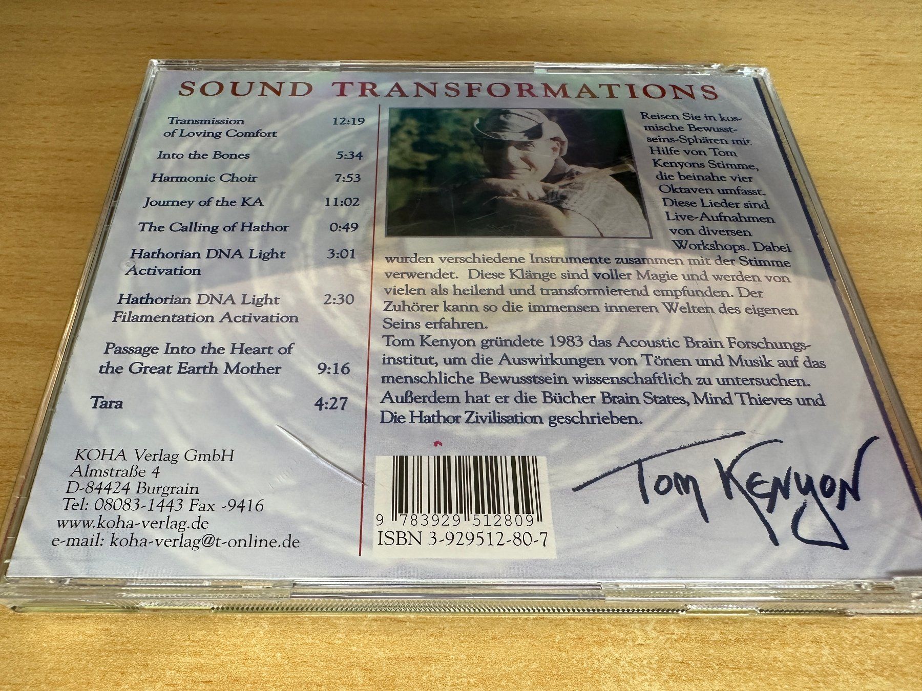CD: Tom Kenyon – Sound Transformations – Usato da Rikon im Tösstal venduto da Alpenmutz 1