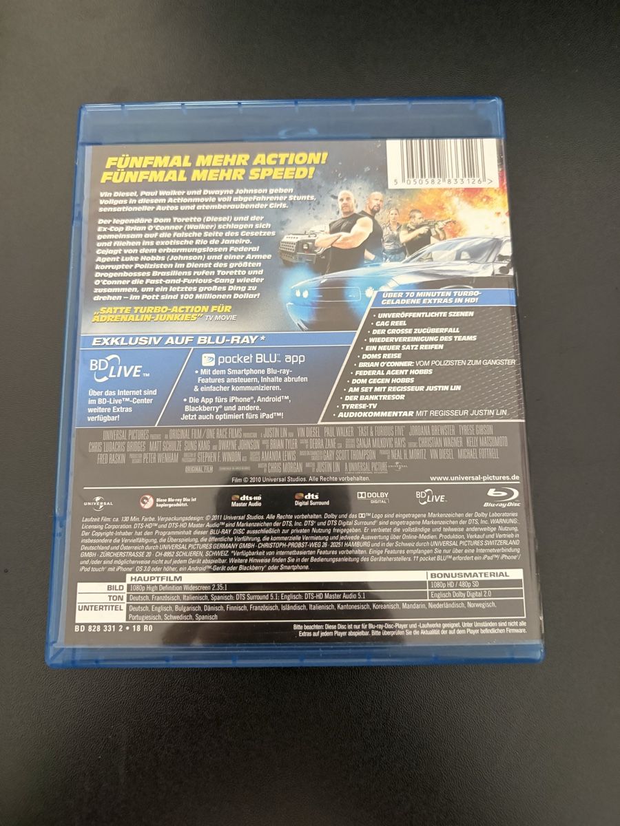 Tutti i DVDs: Fast & Furious 5 - Blu-ray – Nuovo (secondo la descrizione) da Dättlikon venduto da skabdan 1