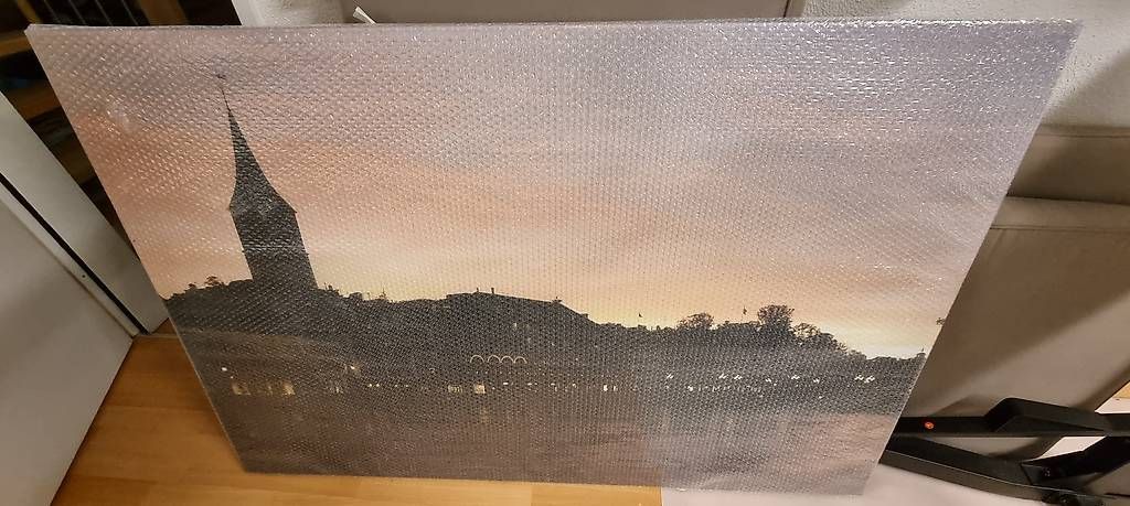 Poster & Bilder: Leinwandbild Zürich Abendstimmung – Gebraucht aus Hombrechtikon von goe_f996