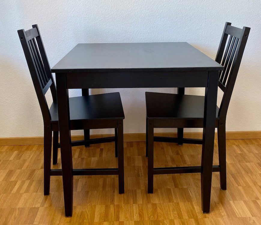 IKEA LERHAMN Tisch und 2 Stühle Kaufen auf Ricardo