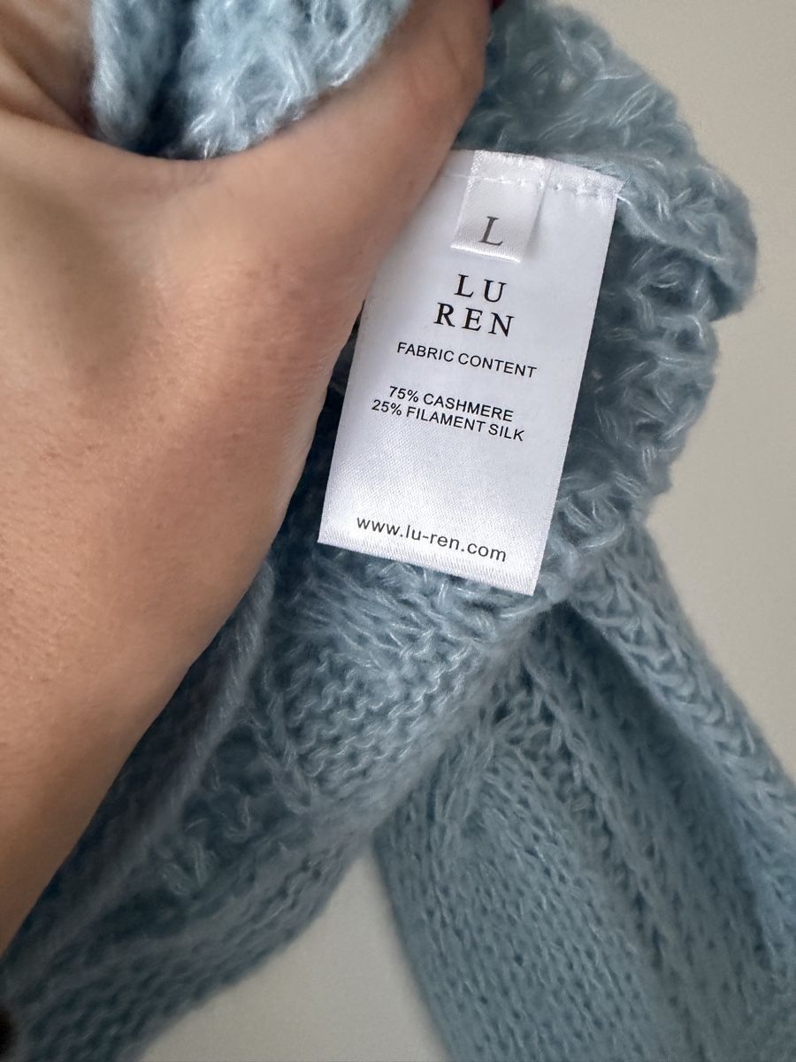 Pulls & Sweat-shirts: Pullover Lu Ren hellblau Kaschmir Seide Grösse L neu – D'occasion à Schindellegi par schindeli 2