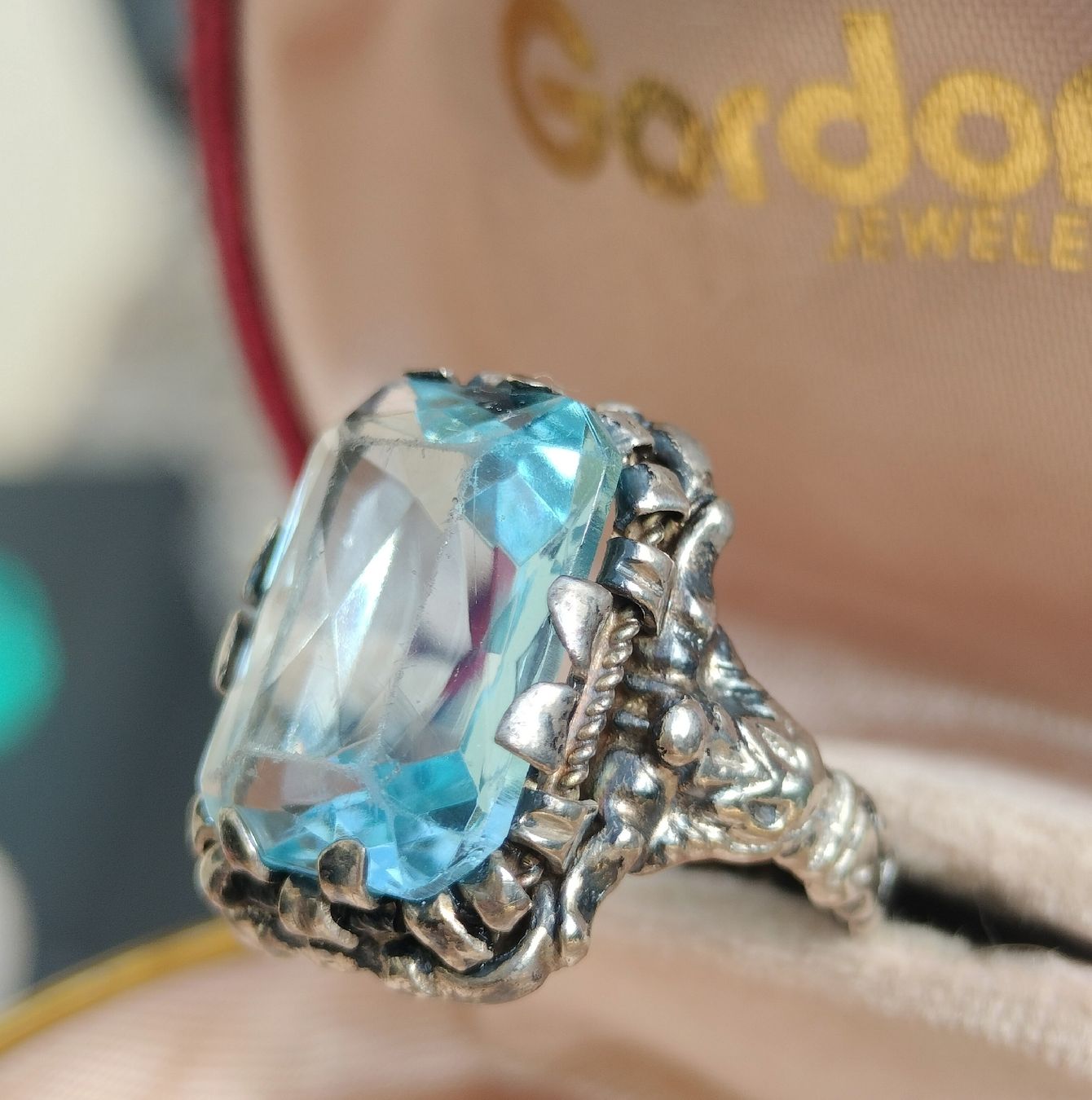 Anelli: Antiker Silber Ring mit hellblauem Paste✨ – Usato da schwyz venduto da larry91sz 4
