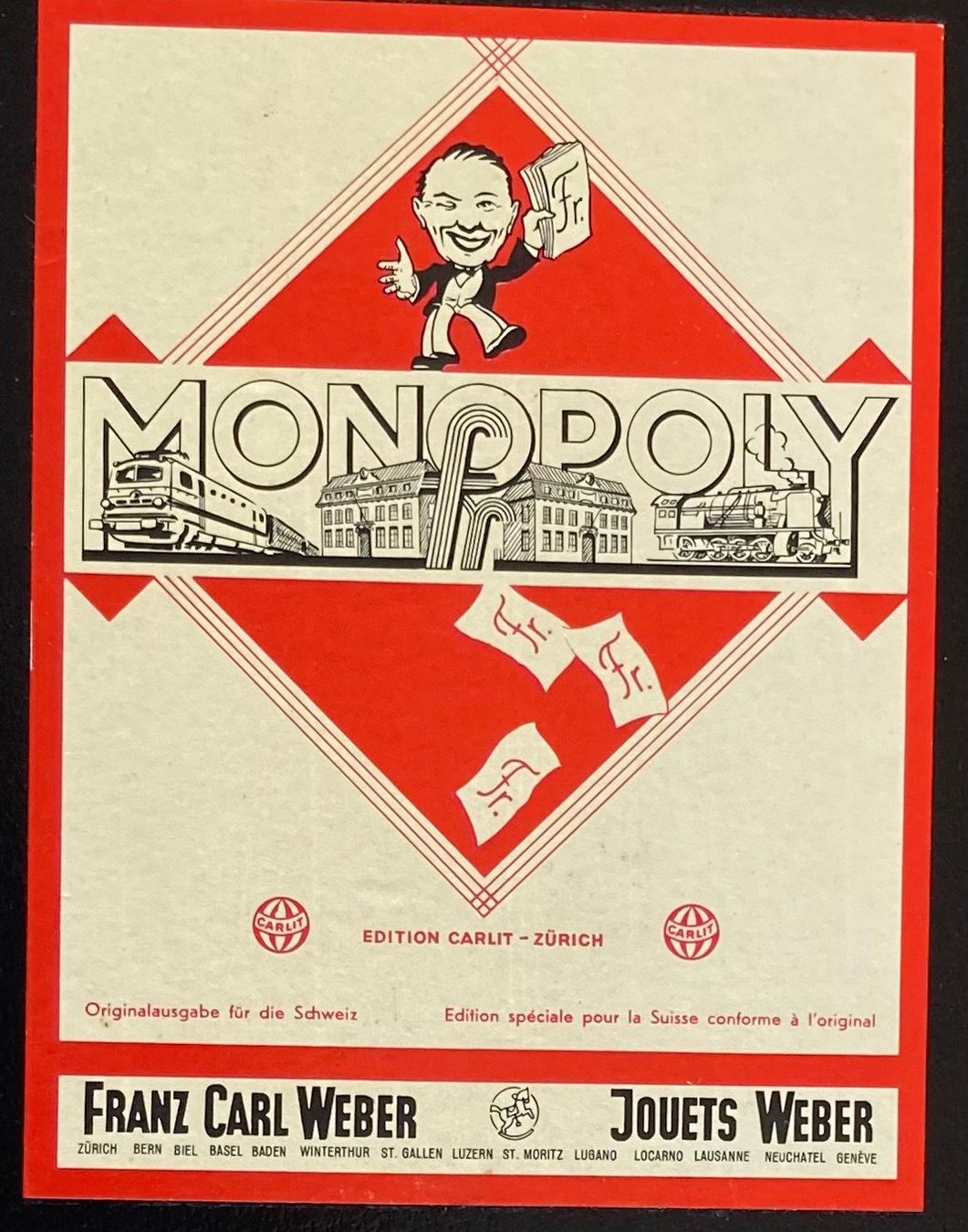 Franz Carl Weber Giochi: Monopoly alte Version – Usato da Winterthur venduto da froege01