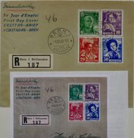 1936 PJ-FDC Satzbrief J77 - J80 1.XII.36 mit Befund Eichele