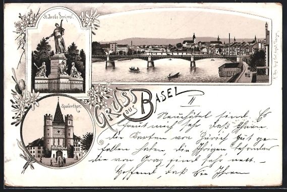 Cartes postales: Litho Basel, St. Jacobs-Denkmal, Spalent – D'occasion à Berlin par bartko-reher