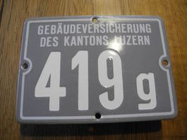 GEBÄUDEVERSICHERUNG KANTON LUZERN/ EMAILSCHILD