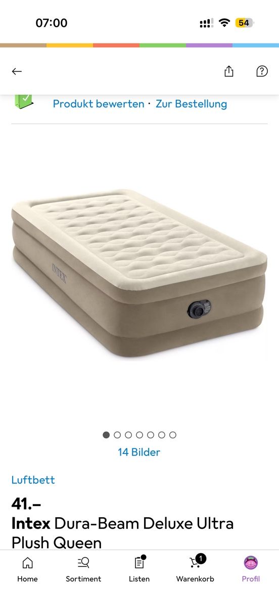 Lits: Intex Luftbett 100cm – D'occasion à Küsnacht ZH par Paaris26