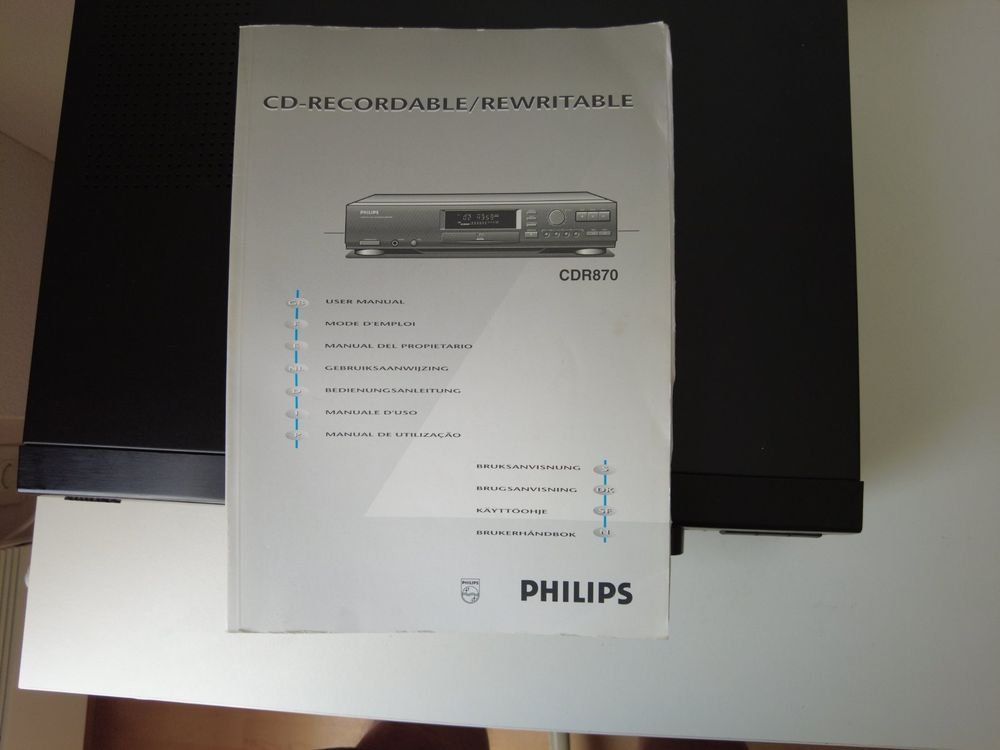 Philips Lettore multimediale & Streamer: Philips CDR 870, CD-Recorder/Rewritable mit Anleitung – Usato da Monte Carasso venduto da giave 1