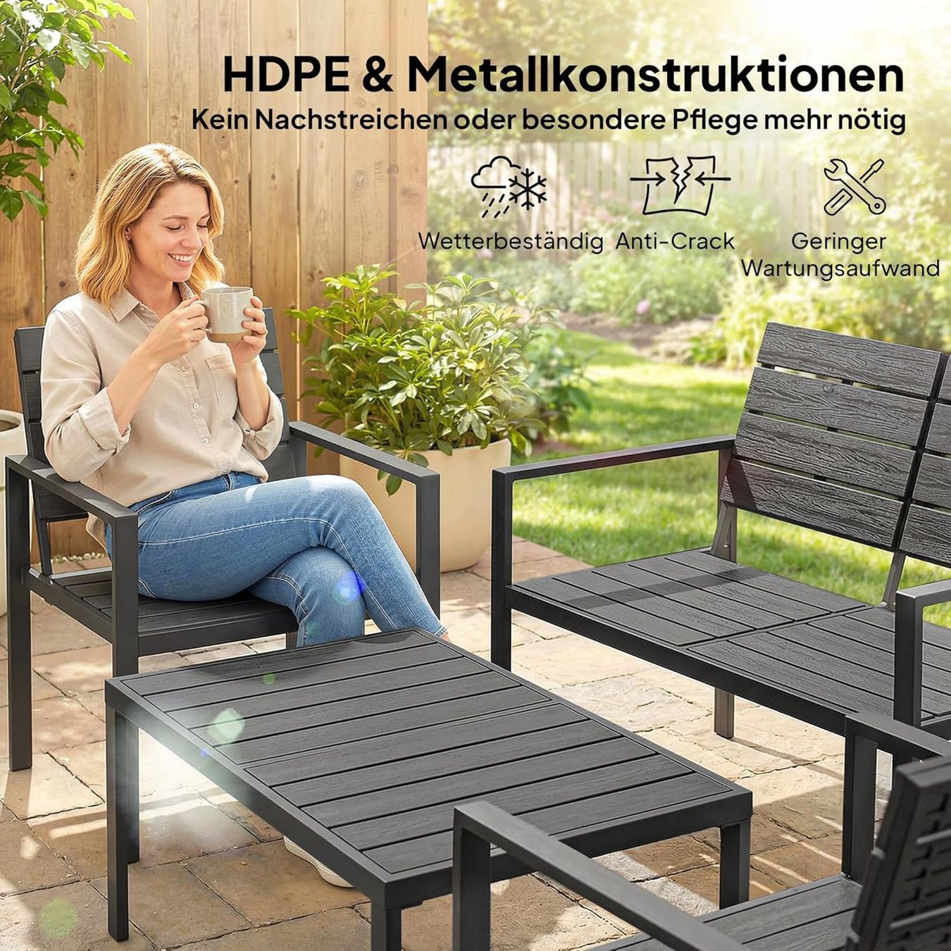 Tischset: Gartenmöbel Set 4 Personen Lounge mit Sofa & Sessel – Neu und originalverpackt aus Zürich von jasminleut 6