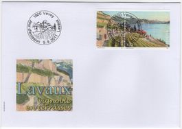 Lavaux Zusammenhängend auf offiziell illustriertem FDC