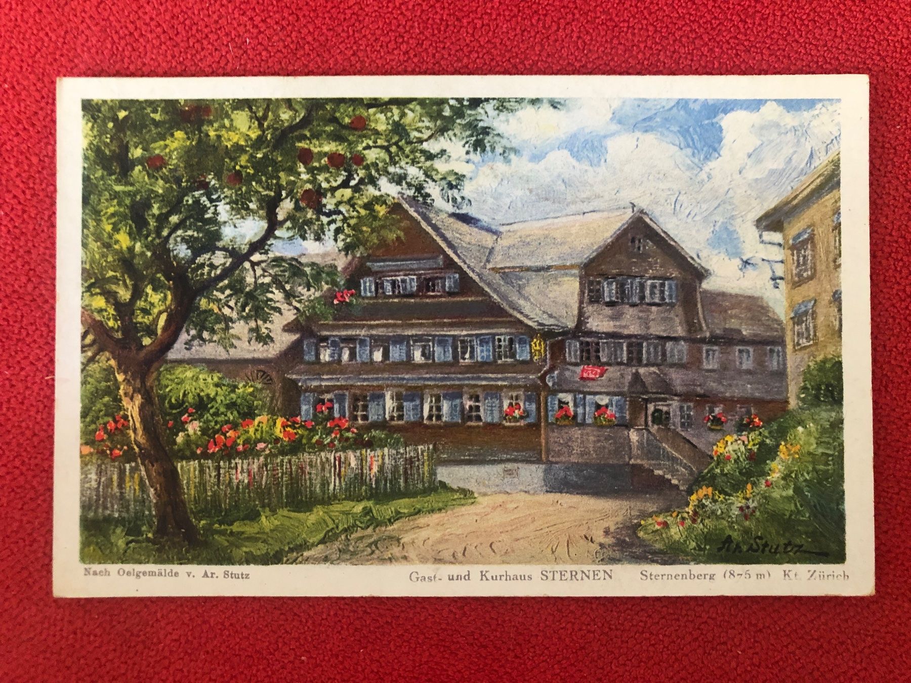 Cartoline postali: Antike Ansichtskarte STERNENBERG 1910 Hotel STERNEN – Usato da Lufingen venduto da Rac0