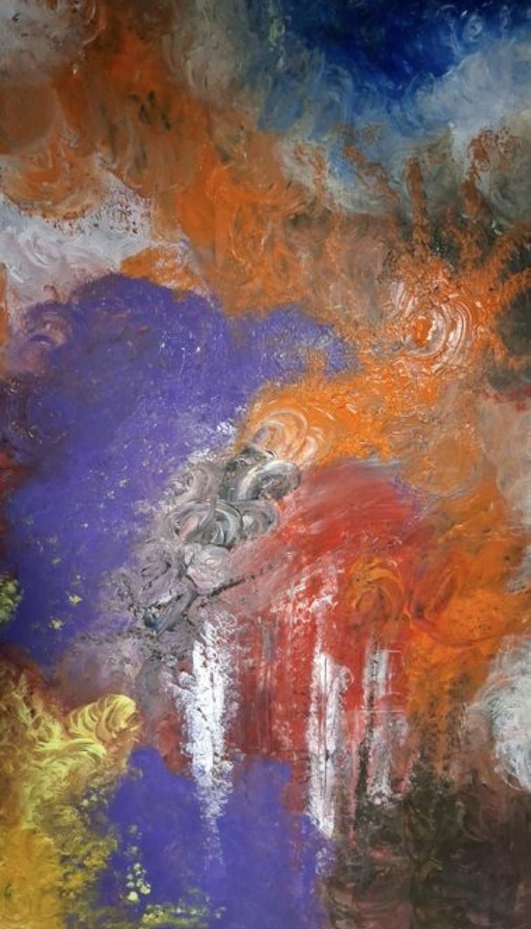 Tableaux: Gemälde " Farbexplosion" handmade 100×100 – Neuf (Voir description) à Riehen par Steinbock1970 4
