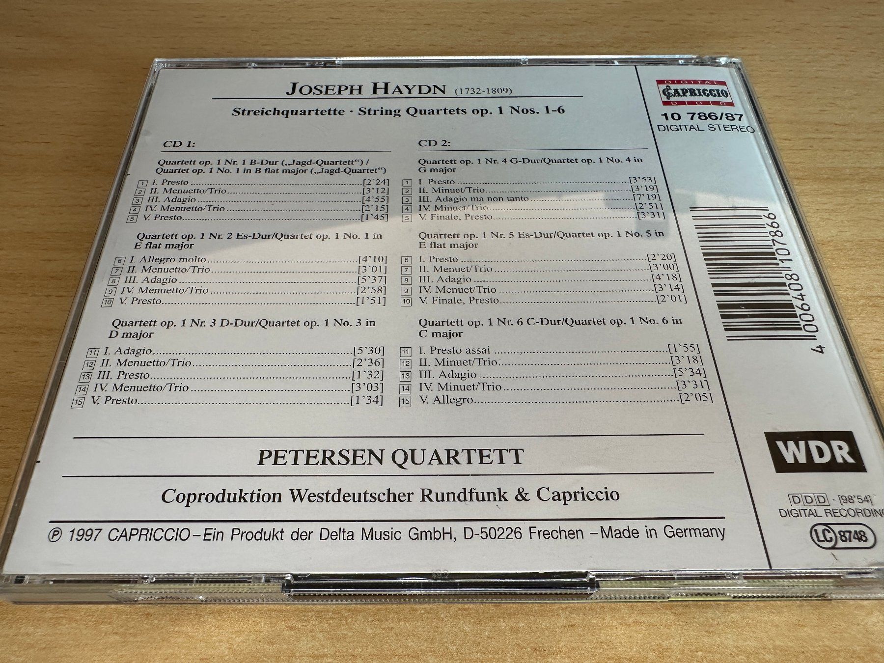 CD: Joseph Haydn - Petersen Quartett – String Quartets Op - 2 CD – Usato da Rikon im Tösstal venduto da Alpenmutz 1